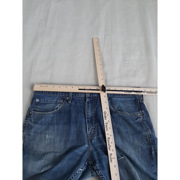 Levis 527 Jeans Mens 34 35x32 Boot Distressed Thrashed Mid Rise Cowboy Western - Picture 13 of 16